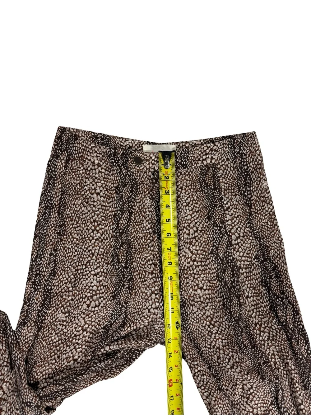 Anthropologie Snake Print Wide Leg Pants Womens Sz 4 Boho Flowy Viscose palazzo - Picture 4 of 11